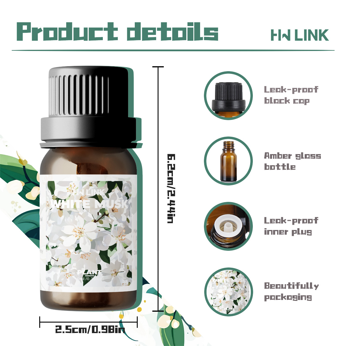 زيوت عطرية من المسك الأبيض 10  - مراجعة Perfume Fragrance Diffuser وسعره
